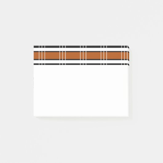 茶色と白の格子縞 ポストイット (正面)