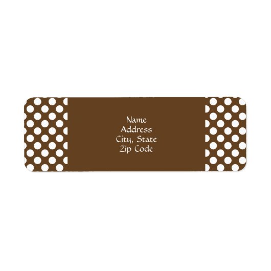 茶色と白の水玉模様 ラベル (正面)