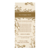 茶色と白の渦巻きラストライプのックカード ラックカード (正面)