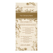 茶色と白の渦巻きラストライプのックカード ラックカード (裏面)