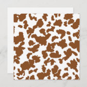 茶色と白の牛の毛の隠れパターン シーズンカード (正面/裏面)