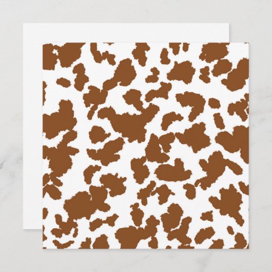 茶色と白の牛の毛の隠れパターン シーズンカード (正面/裏面)
