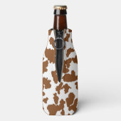 茶色と白の牛の毛の隠れパターン ボトルクーラー (ボトル裏面)