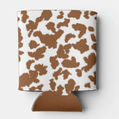 茶色と白の牛の毛の隠れパターン 缶クーラー (裏面)