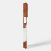 茶色と白の牛革のテクスチャモノグラム Case-Mate iPhoneケース (裏面 / 右)