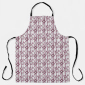 茶色と白の花柄 エプロン (正面)