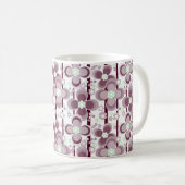茶色と白の花柄 コーヒーマグカップ (正面右)