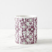 茶色と白の花柄 コーヒーマグカップ (中央)