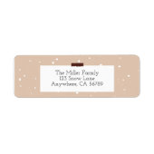 茶色と白の返品ラベル ラベル (正面)