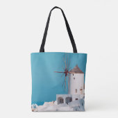 茶色と白の風車 トートバッグ (裏面)