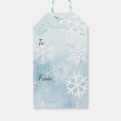 茶色と白の馬の国のクリスマス ギフトタグ (裏面)