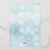 茶色と白の馬の素朴なクリスマス ゴールド 箔シーズンカード (裏面)