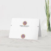 茶色と白色の牛の斑点 サンクス サンキューカード (裏面)