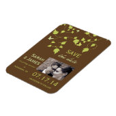 茶色と緑のつる植物は日付マグネットを保存 マグネット (左側)