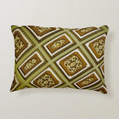 茶色と緑のアーキテクチャ アクセントクッション (裏面)