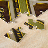 茶色と緑のアーキテクチャ ジグソーパズル (側面)