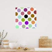 茶色と緑のドカラフルット ポスター (キッチン)