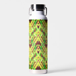 茶色と緑のパターン ウォーターボトル