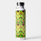 茶色と緑のパターン ウォーターボトル (右面)