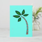 茶色と緑のヤシの木のスケッチ シーズンカード (スタンド正面)