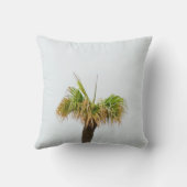 茶色と緑のヤシの木の写真 クッション (裏面)
