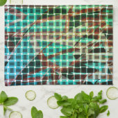 茶色と緑の同様のドライストローのバスケットスタイル キッチンタオル (折り畳み)