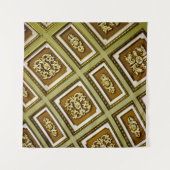 茶色と緑の建築用タペストリー タペストリー (正面(横))