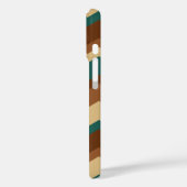 茶色と緑の秋の幾何学的なジグザグ Case-Mate iPhoneケース (裏面 / 左)