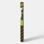 茶色と緑の花かわいらしの電話ケース Case-Mate iPhoneケース (裏面 / 左)