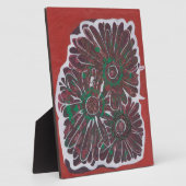 茶色と緑の花 フォトプラーク (側面)