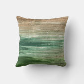 茶色と緑の芸術 クッション (裏面)