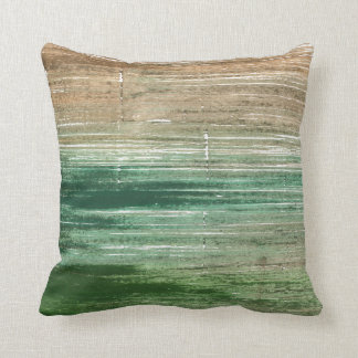 茶色と緑の芸術 クッション
