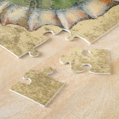 茶色と緑の貝殻 ジグソーパズル (側面)