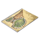 茶色と緑の貝殻 ノートブック (左側)