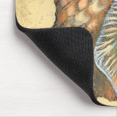 茶色と緑の貝殻 マウスパッド (コーナー)