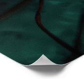 茶色と緑色のクラゲ ポスター (角)