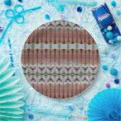 茶色と緑 ペーパープレート (パーティー)