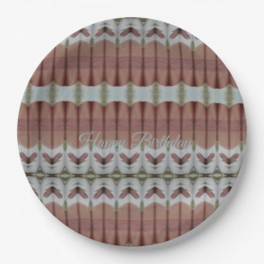 茶色と緑 ペーパープレート (正面)