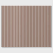 茶色と薄茶色のストライプ ラッピングペーパー (フラット)