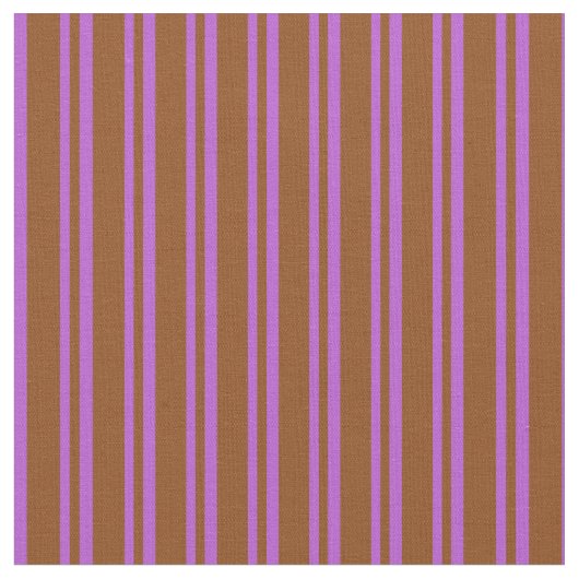 茶色と蘭の色の裏地パターン ファブリック (クローズアップ)