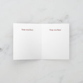 茶色と赤の七面鳥の感謝祭の折り畳み 招待状 (内部)