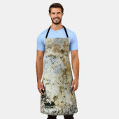 茶色と赤の壁紙 エプロン (着用した状態)