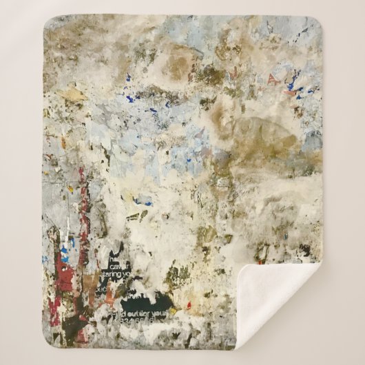 茶色と赤の壁紙 シェルパブランケット (正面)