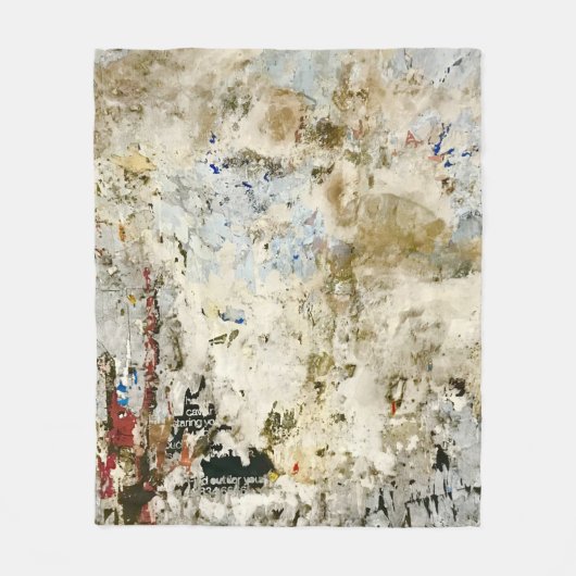 茶色と赤の壁紙 フリースブランケット (正面)