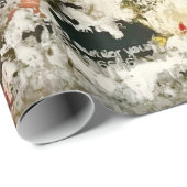 茶色と赤の壁紙 ラッピングペーパー (ロールコーナー)