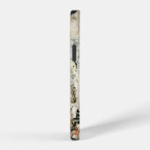 茶色と赤の壁紙 iPhoneケース (右側面)