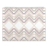 茶色と赤の点を持つ白い背景 カレンダー (カバー)