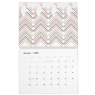 茶色と赤の点を持つ白い背景 カレンダー