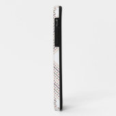 茶色と赤の点を持つ白い背景 Case-Mate iPhoneケース (裏面/左)