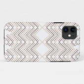 茶色と赤の点を持つ白い背景 Case-Mate iPhoneケース (裏面(横))